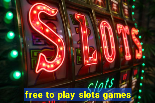 free to play slots games