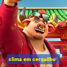 clima em cerquilho