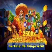 cartela de bingo azul