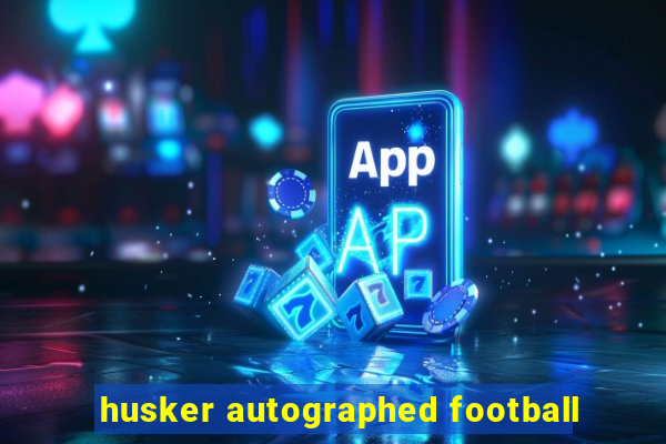 husker autographed football