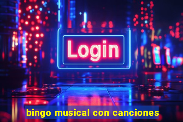 bingo musical con canciones