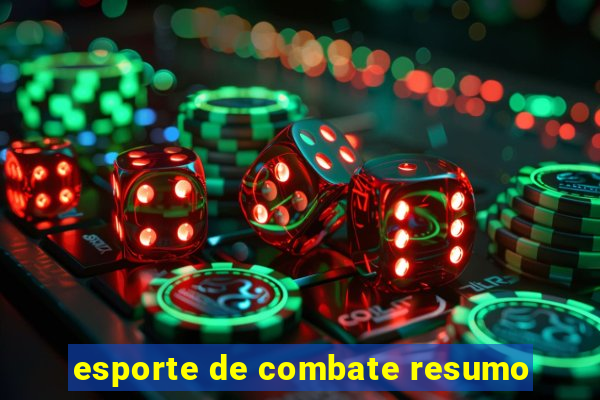 esporte de combate resumo