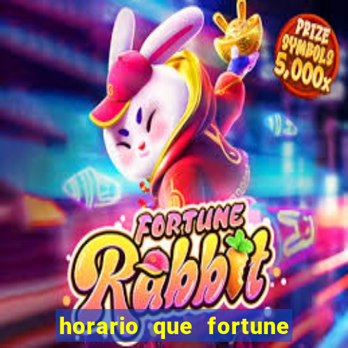 horario que fortune tiger paga