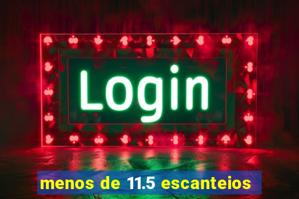 menos de 11.5 escanteios