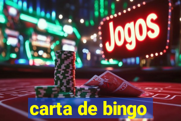 carta de bingo