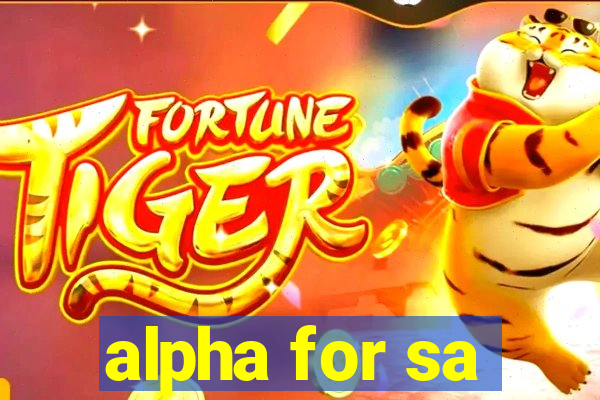 alpha for sa