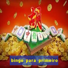 bingo para primeiro dia de aula