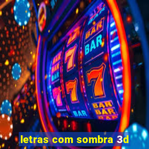 letras com sombra 3d