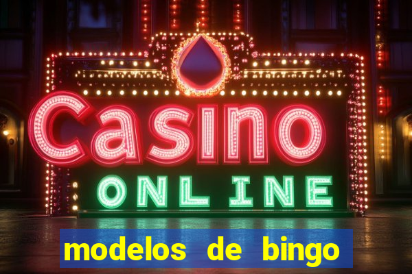 modelos de bingo para imprimir