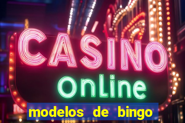 modelos de bingo para imprimir