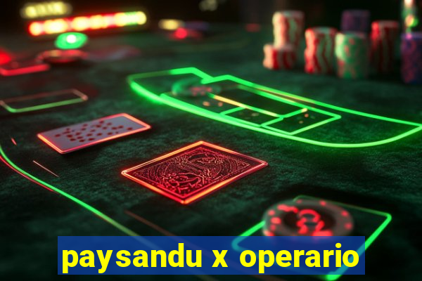 paysandu x operario