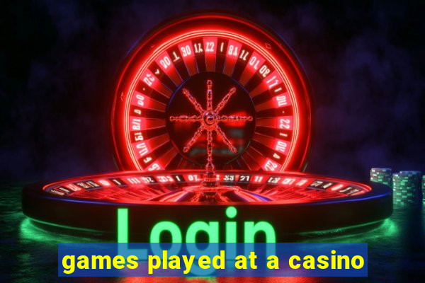 games played at a casino