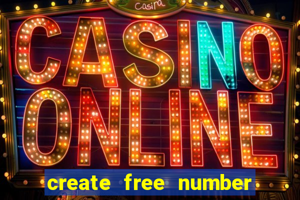 create free number bingo card