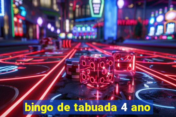 bingo de tabuada 4 ano