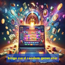 bingo card random generator