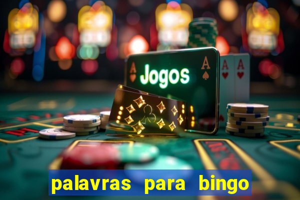 palavras para bingo cha de bebe