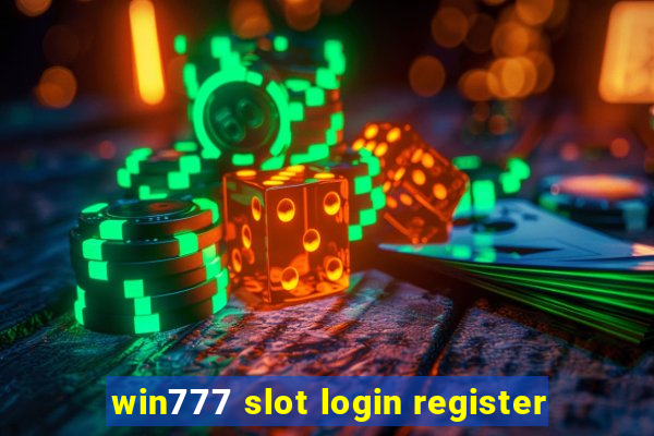 win777 slot login register