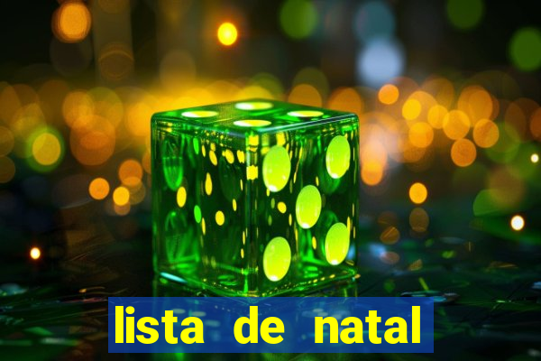 lista de natal para imprimir