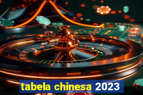 tabela chinesa 2023