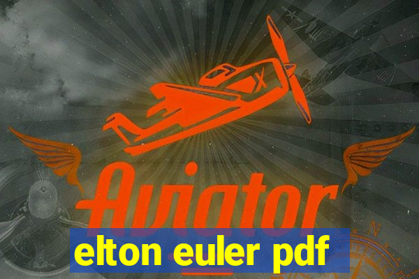 elton euler pdf