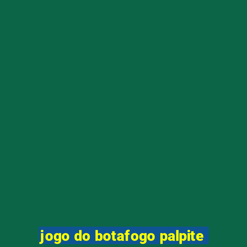 jogo do botafogo palpite