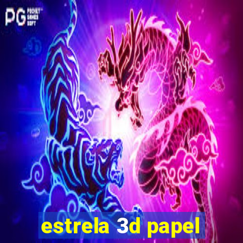 estrela 3d papel