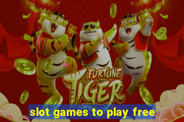 slot games to play free