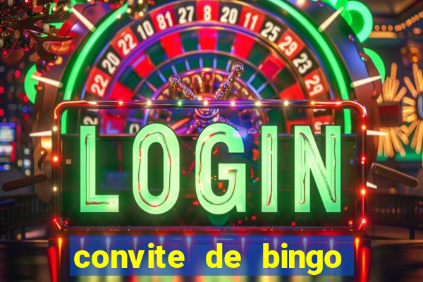 convite de bingo para editar