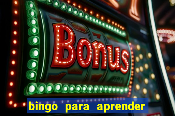 bingo para aprender a leer