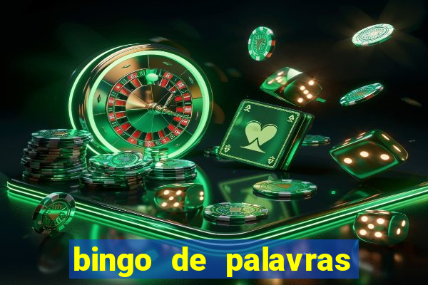 bingo de palavras para imprimir