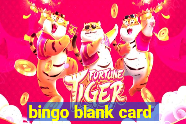 bingo blank card