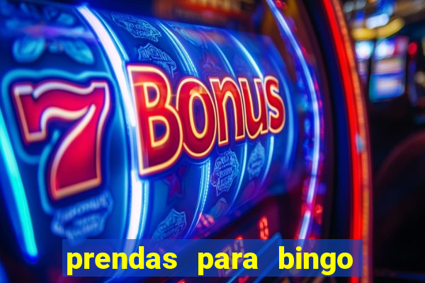 prendas para bingo de natal