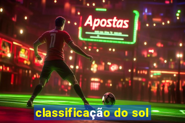 classificação do sol