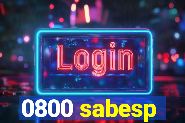 0800 sabesp