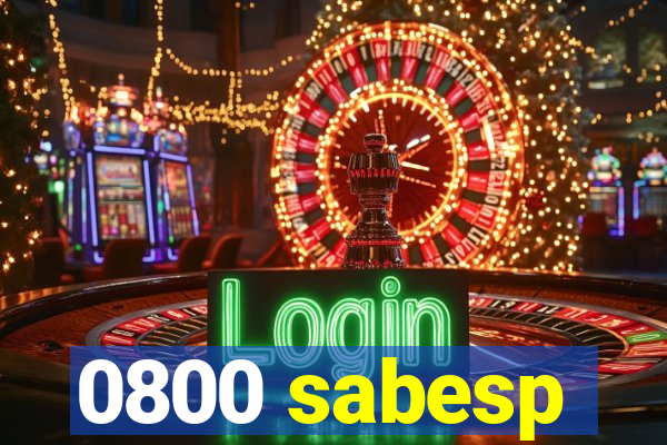 0800 sabesp