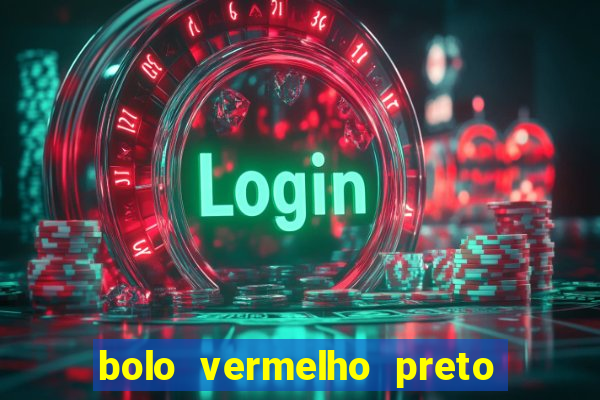 bolo vermelho preto e dourado