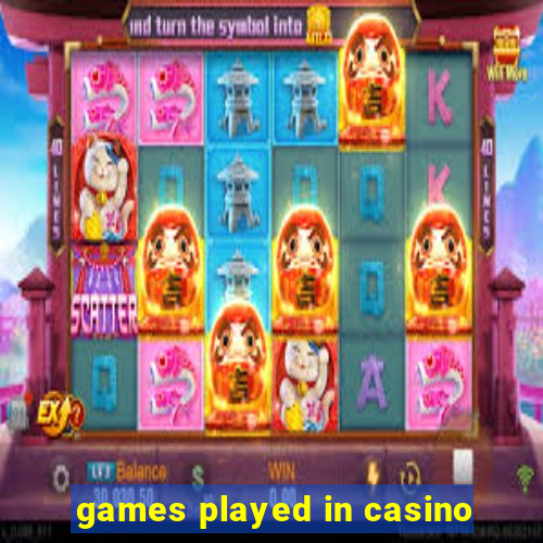 games played in casino