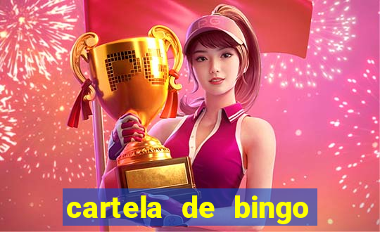 cartela de bingo com letras