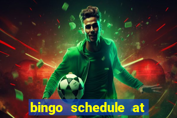 bingo schedule at mohegan sun