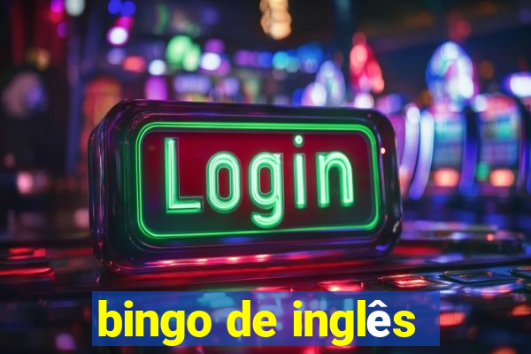 bingo de inglês