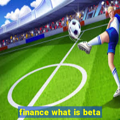 finance what is beta