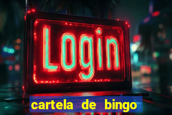 cartela de bingo de nomes para imprimir