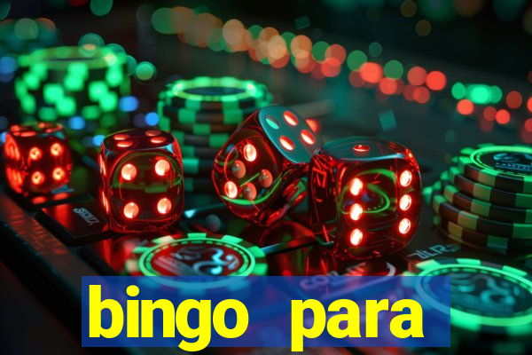 bingo para despedida de solteira para imprimir