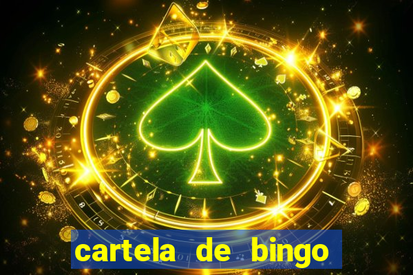 cartela de bingo pra imprimir