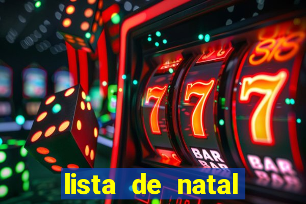 lista de natal para imprimir