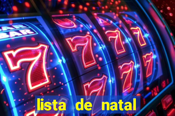 lista de natal para imprimir