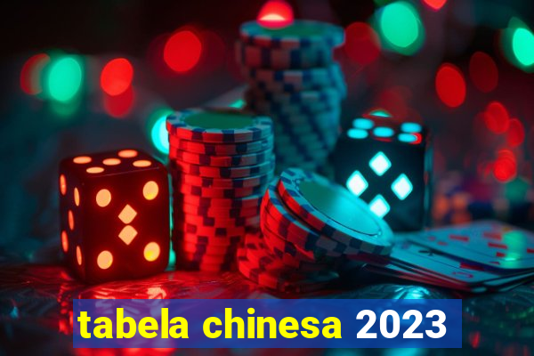 tabela chinesa 2023