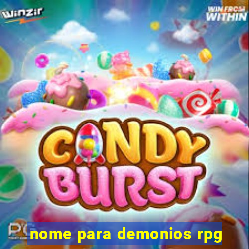 nome para demonios rpg