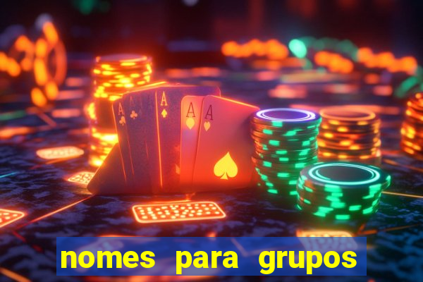 nomes para grupos de loteria no zap