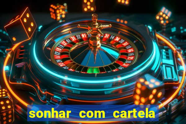 sonhar com cartela de bingo